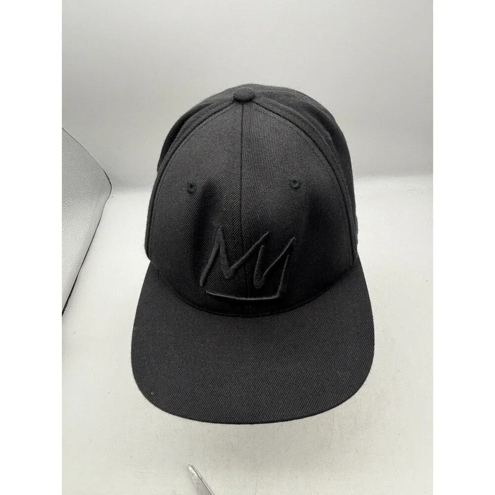 Mammoth Mountain Hat Black Tonal Embroidered Crown Logo Ski